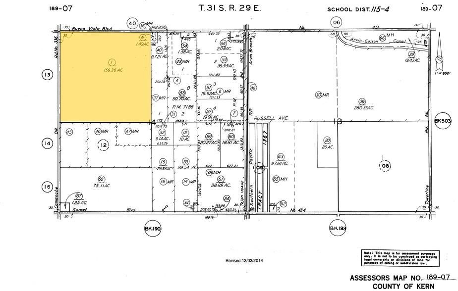 15251 Buena Vista Blvd, Arvin, CA à vendre - Plan cadastral - Image 1 de 1