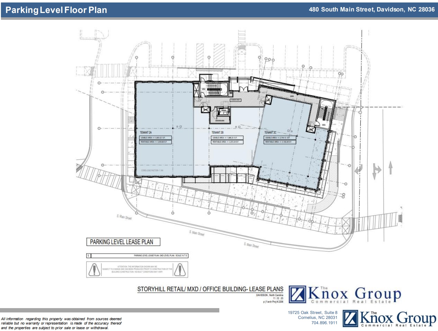480 S Main St, Davidson, NC for lease Floor Plan- Image 1 of 2