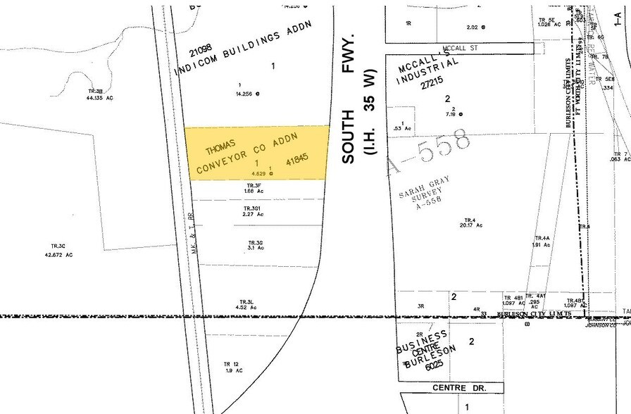 651 N Burleson Blvd, Burleson, TX à vendre - Plan cadastral - Image 2 de 4