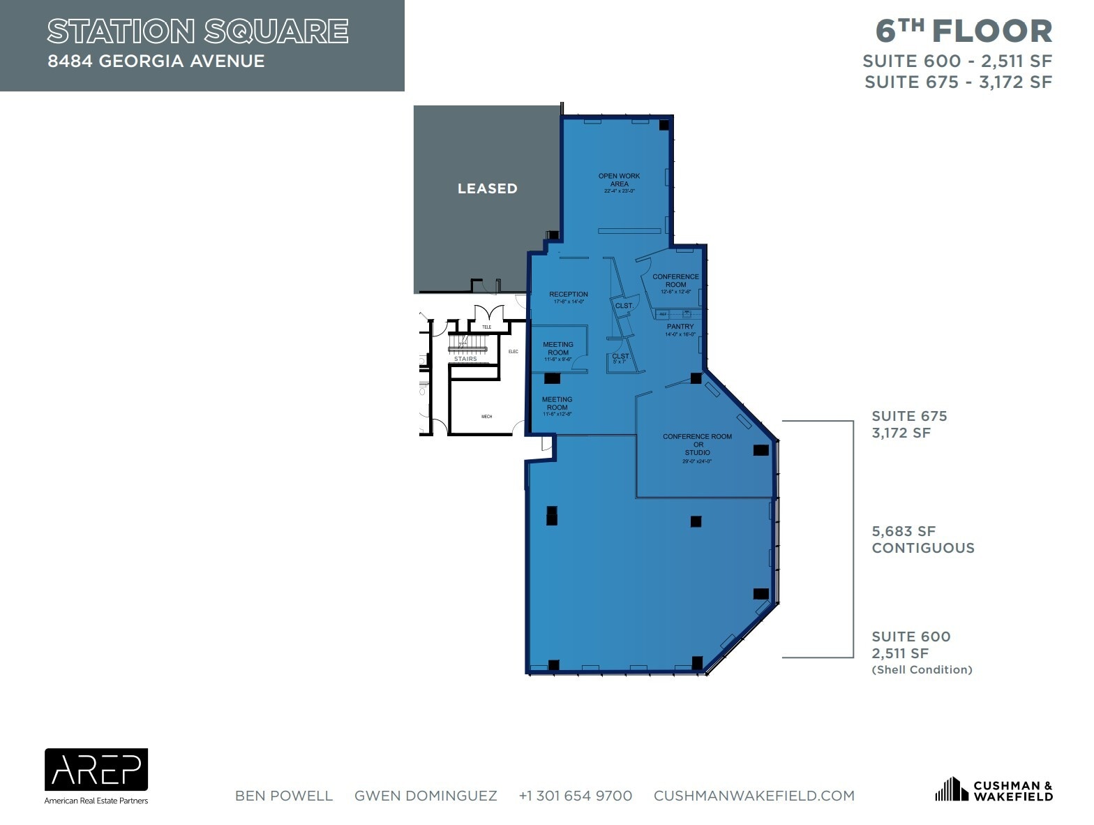 1100 Wayne Ave, Silver Spring, MD à louer Plan d’étage- Image 1 de 1