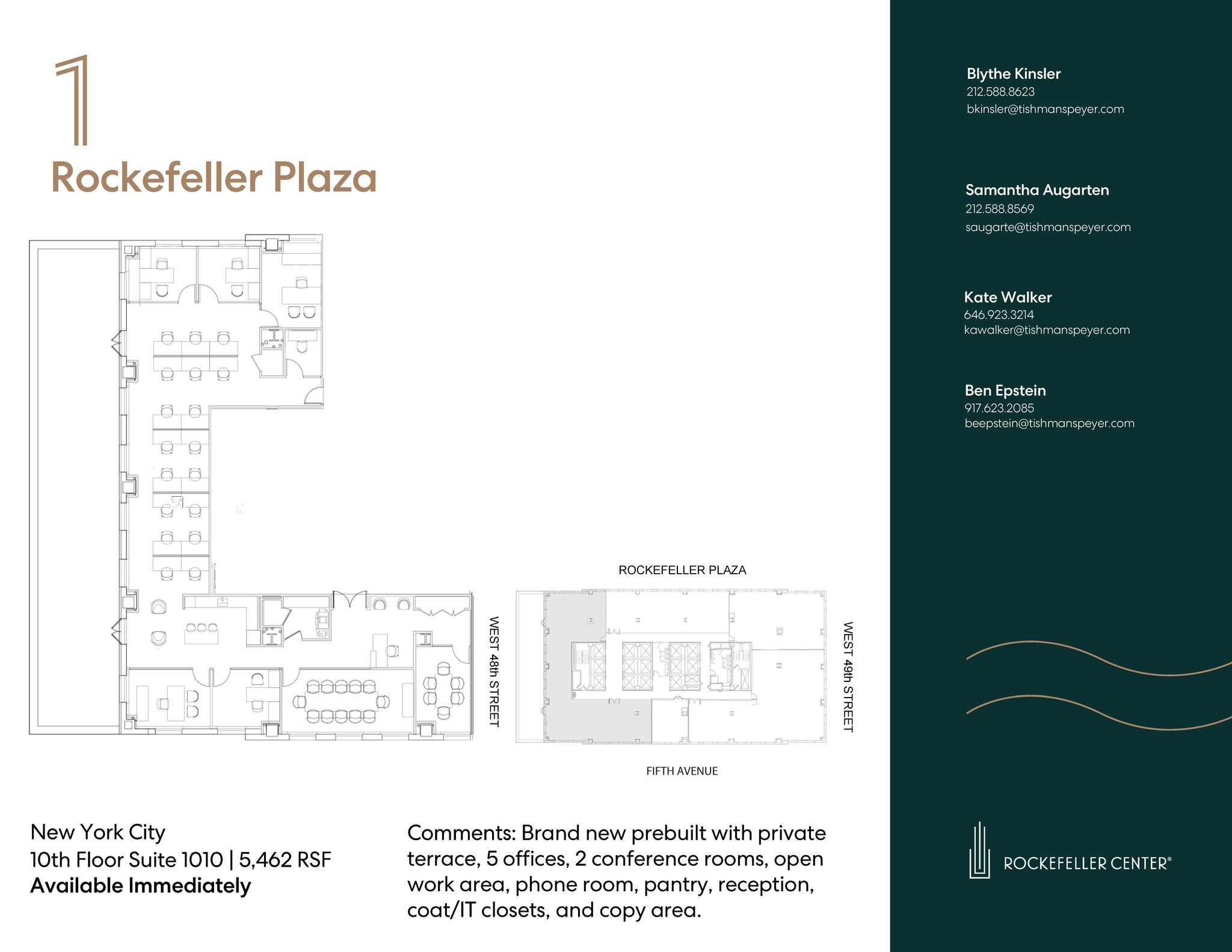 1 Rockefeller Plaza, New York, NY for lease Floor Plan- Image 1 of 14