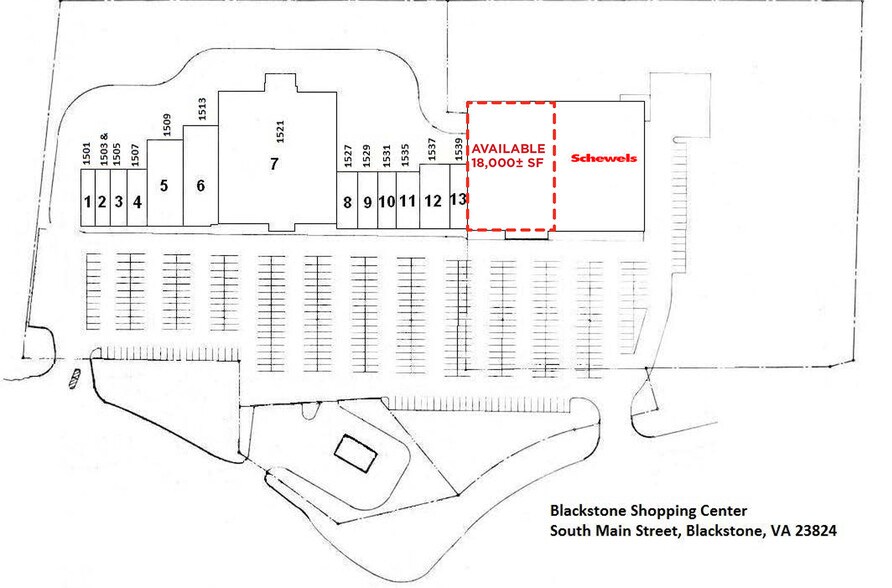 1551 S Main St, Blackstone, VA à louer - Photo du bâtiment - Image 2 de 2