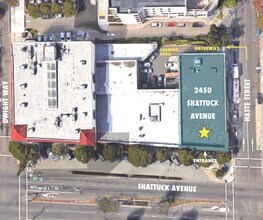 2450 Shattuck Ave, Berkeley, CA - AERIAL  map view