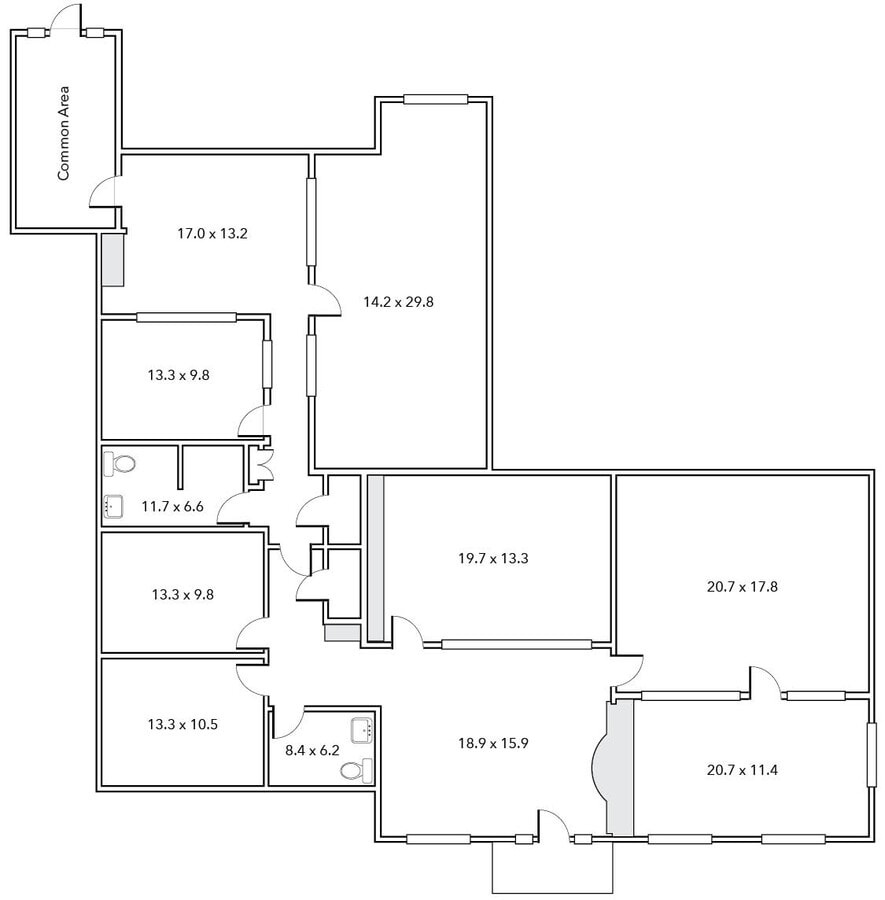 135 Parkway Office Ct, Cary, NC 27518 - Unit 105-106 - - Floor Plan - Image 1 of 10