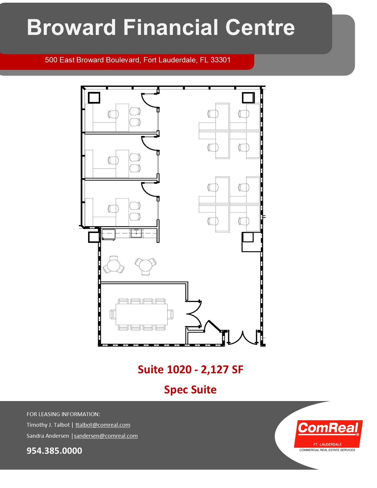 500 E Broward Blvd, Fort Lauderdale, FL à louer Plan d’étage- Image 1 de 1