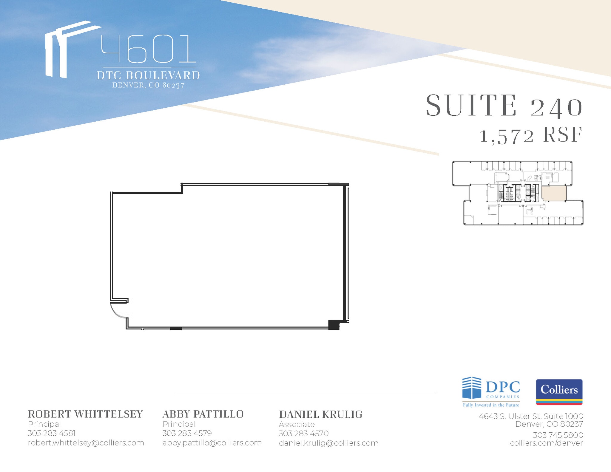 4601 Dtc Blvd, Denver, CO for lease Floor Plan- Image 1 of 1