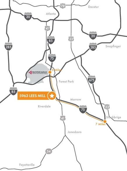 5963 Lees Mill Rd, Forest Park, GA à louer - Aérien - Image 3 de 3