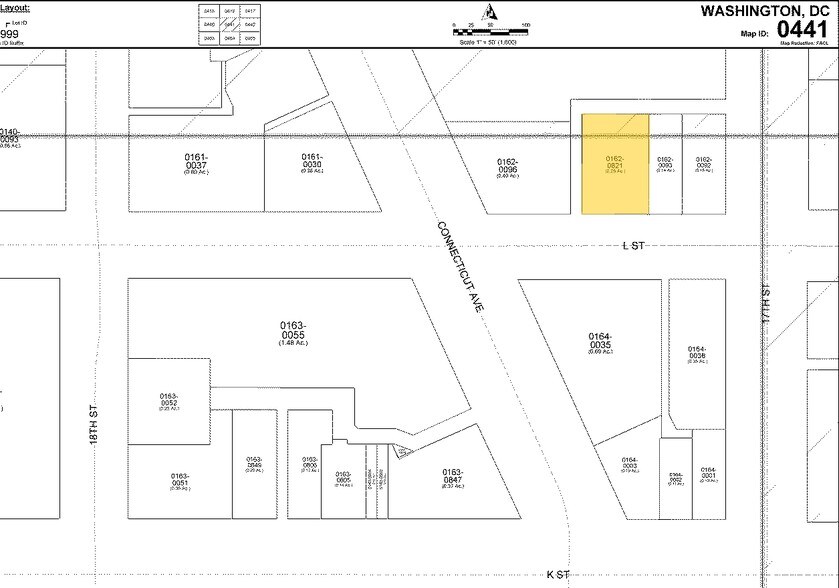 1707 L St NW, Washington, DC for lease - Plat Map - Image 2 of 7