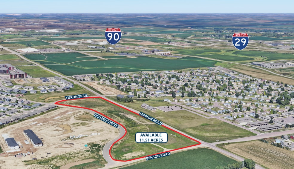 NW Corner Benson Road & Marion Road, Sioux Falls, SD for sale - Aerial - Image 1 of 3