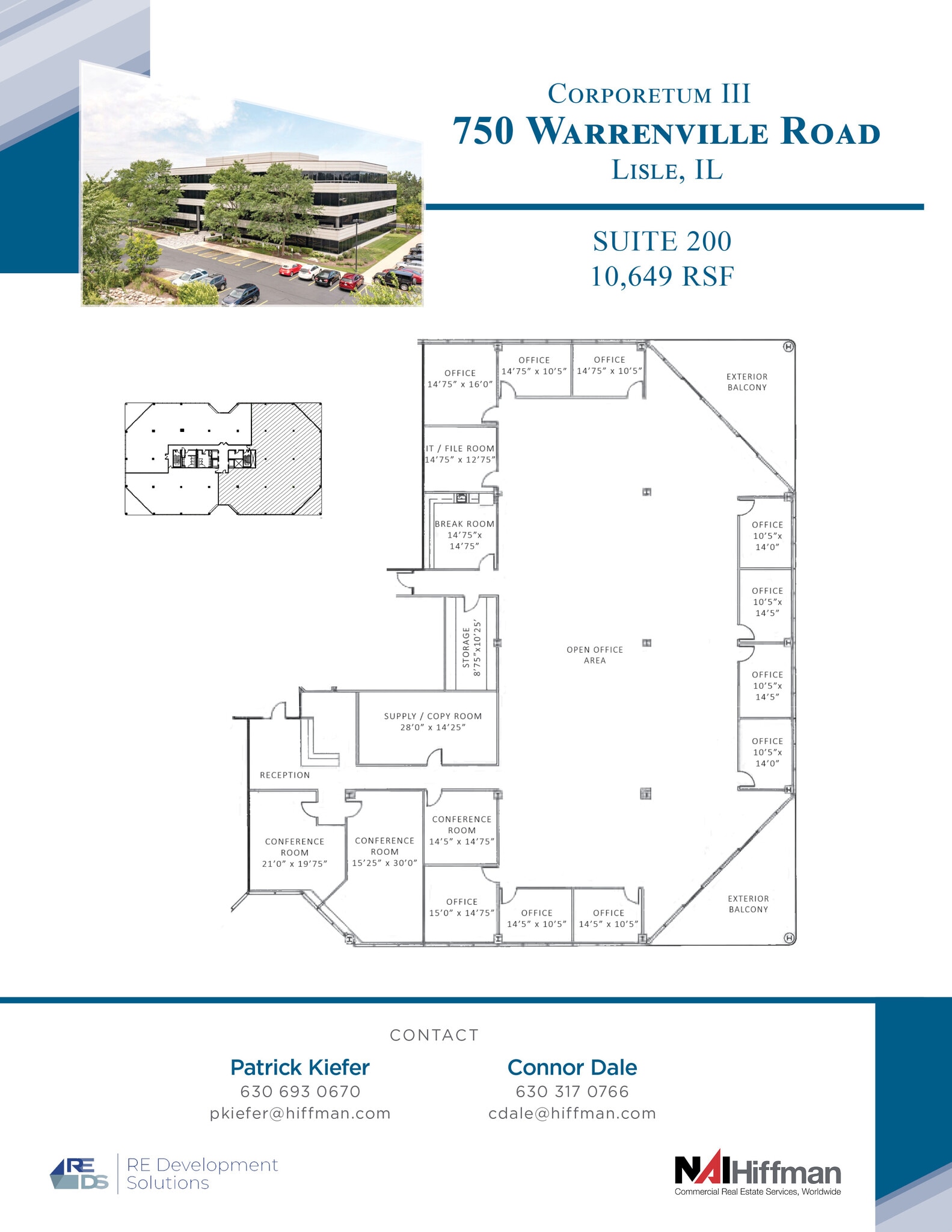 750 Warrenville Rd, Lisle, IL for lease Floor Plan- Image 1 of 1