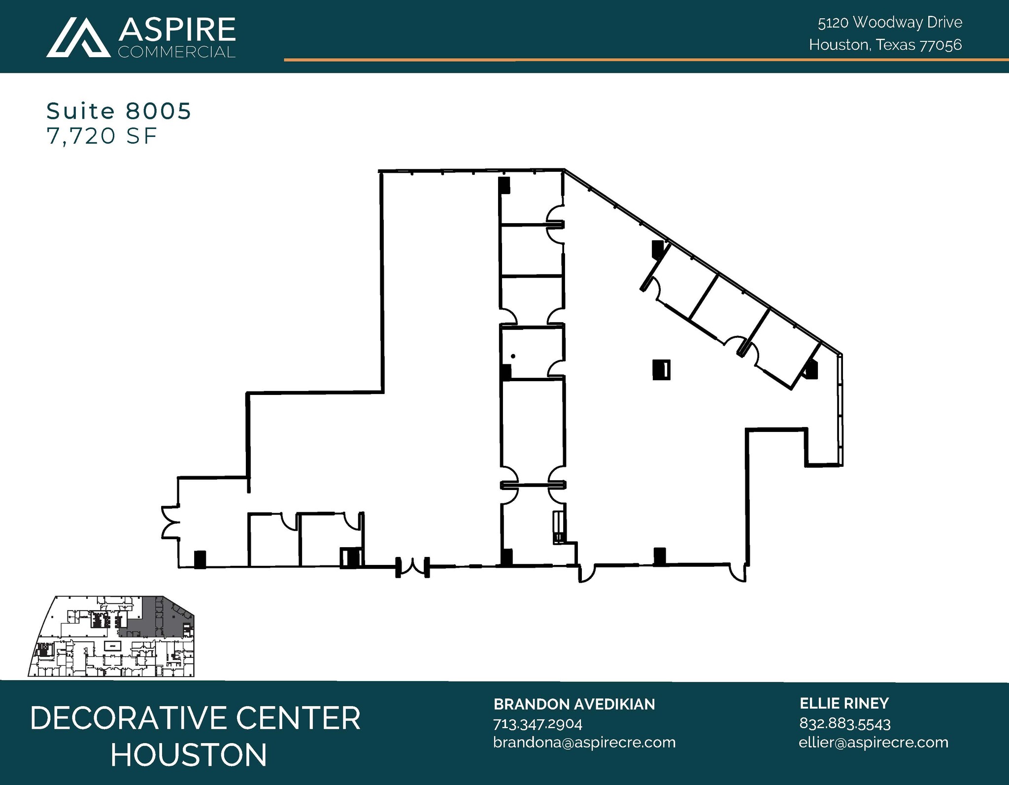 5120 Woodway Dr, Houston, TX à louer Plan d’étage- Image 1 de 1