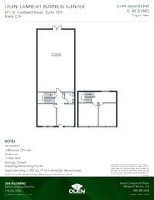 471 W Lambert Rd, Brea, CA à louer Plan d’étage- Image 1 de 1