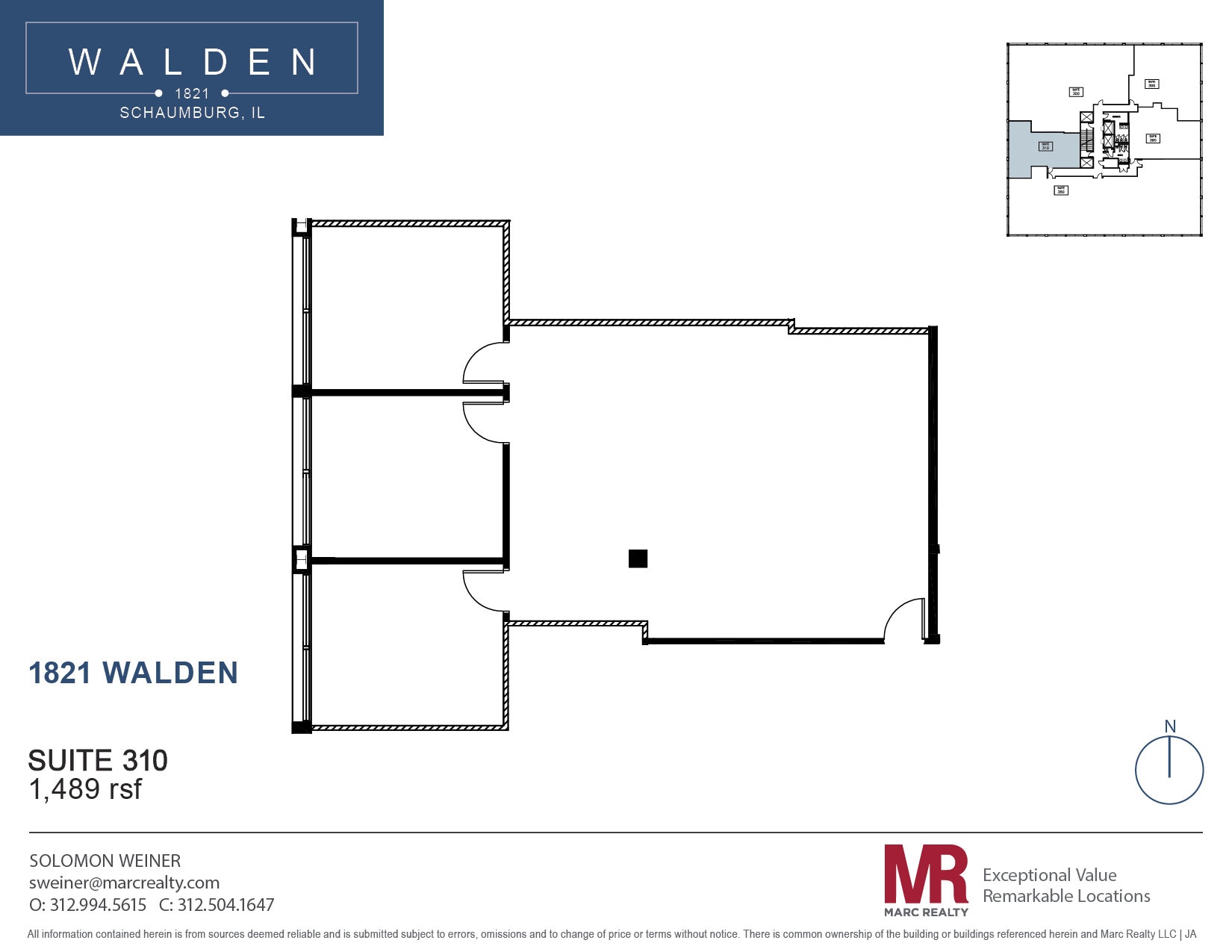 1821 Walden Office Sq, Schaumburg, IL for lease Floor Plan- Image 1 of 4