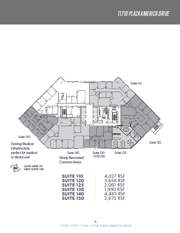 11700 Plaza America Dr, Reston, VA à louer Plan d’étage- Image 1 de 1