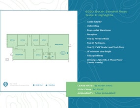 6320 S Sandhill Rd, Las Vegas, NV for lease Floor Plan- Image 1 of 1