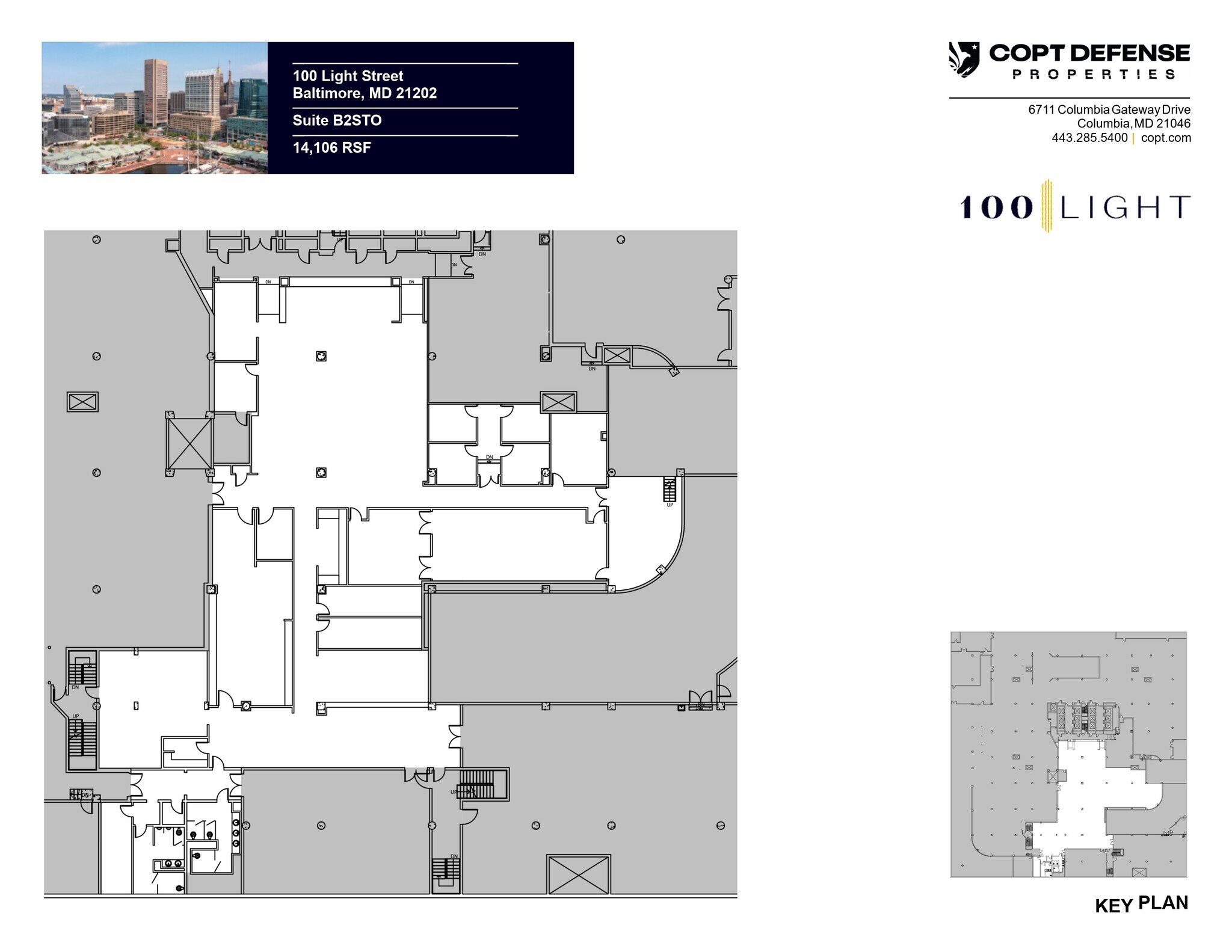 100 Light St, Baltimore, MD à louer Plan d’étage- Image 1 de 1