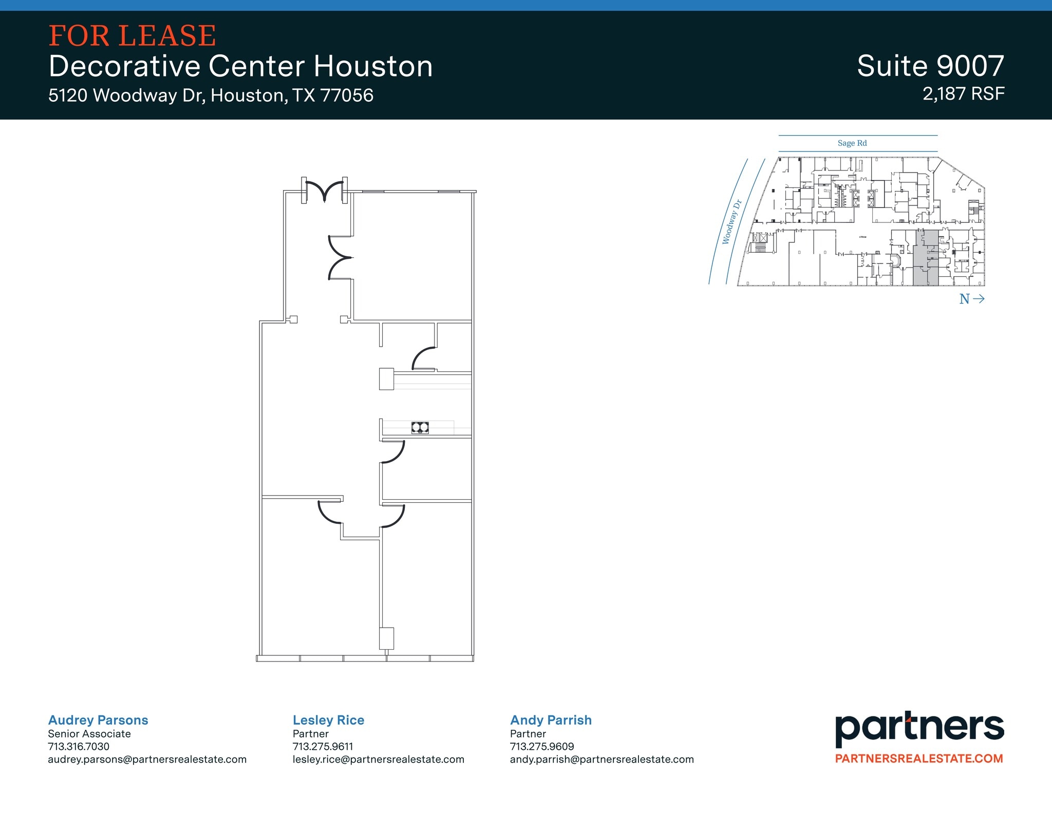5120 Woodway Dr, Houston, TX à louer Plan de site- Image 1 de 1