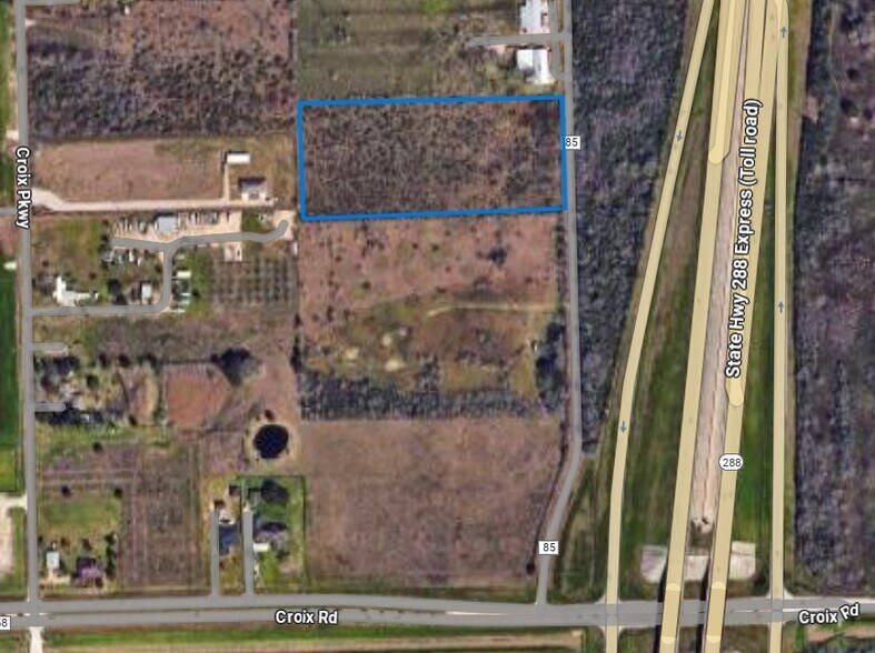 7.7 acres Laigle Road CR 85, Manvel, TX à vendre - Aérien - Image 2 de 5