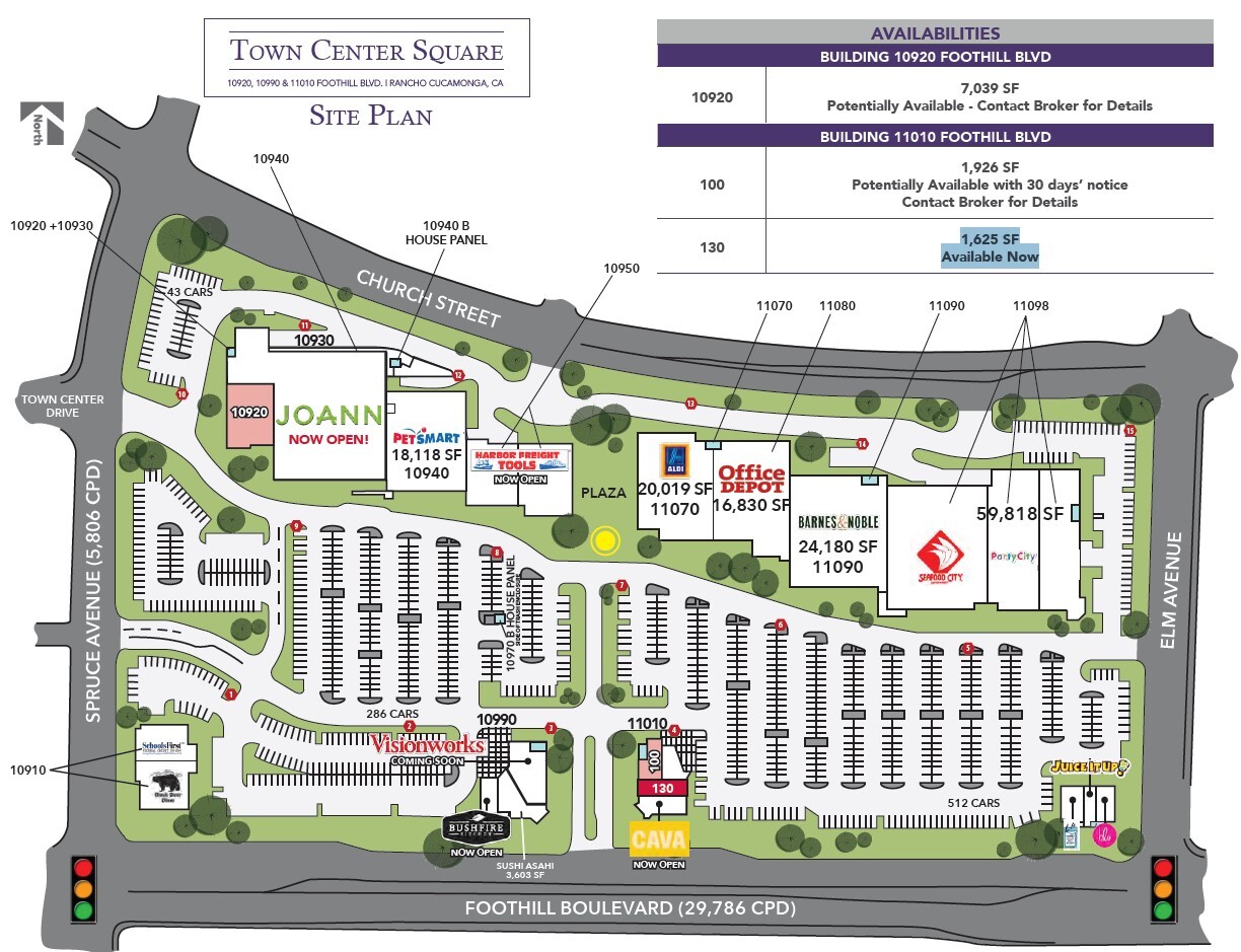 10932-11098 Foothill Blvd, Rancho Cucamonga, CA for lease Site Plan- Image 1 of 1