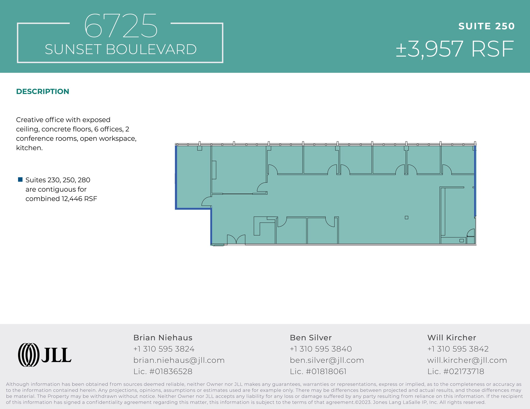 6725 W Sunset Blvd, Los Angeles, CA à louer Plan de site- Image 1 de 1