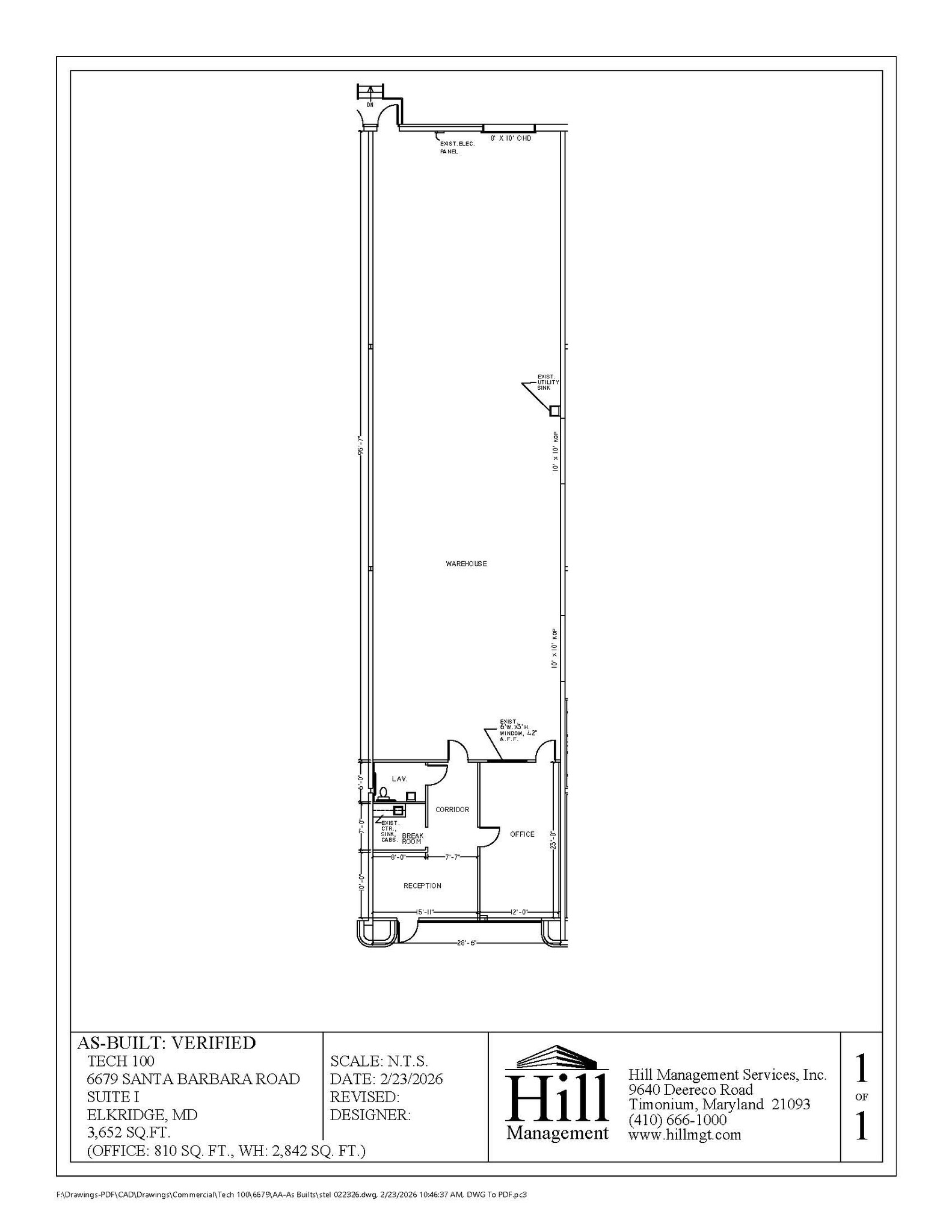 6679 Santa Barbara Rd, Elkridge, MD for lease Floor Plan- Image 1 of 1