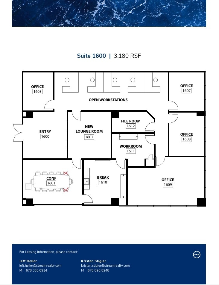 3340 Peachtree Rd NE, Atlanta, GA à louer Plan d’étage- Image 1 de 1