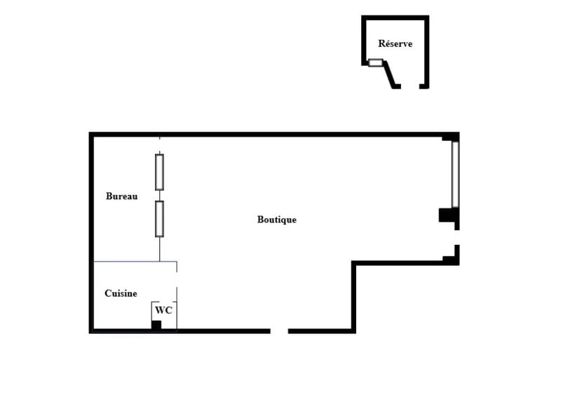 Retail in Paris for lease - Floor Plan - Image 1 of 6