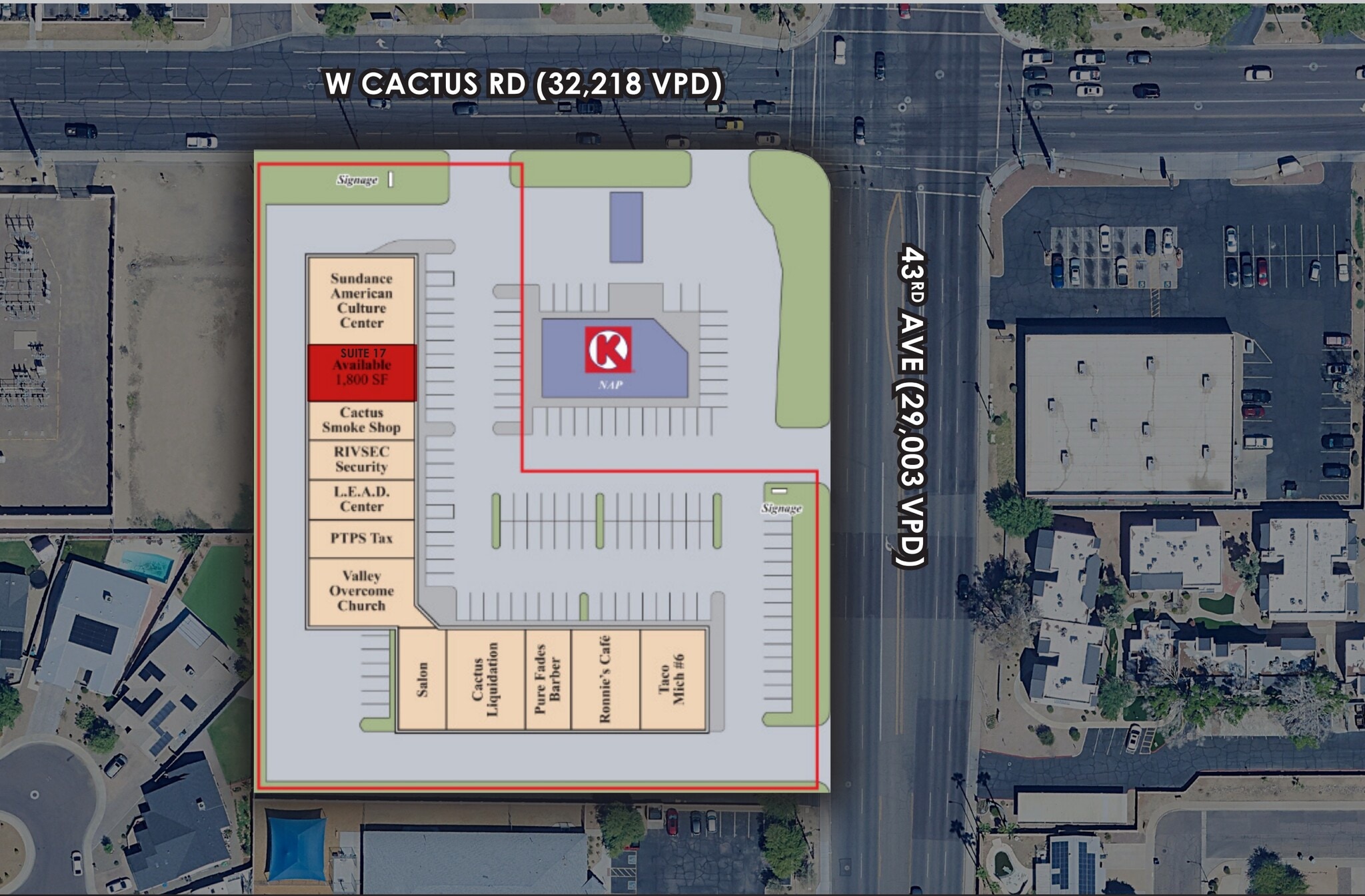 4323 W Cactus Rd, Glendale, AZ à louer Plan de site- Image 1 de 1