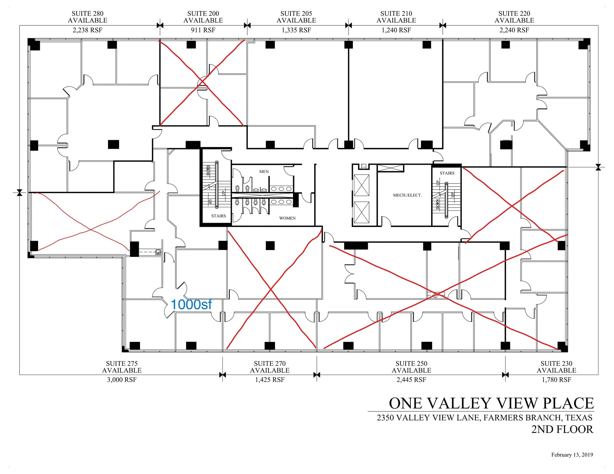 2350 Valley View Ln, Dallas, TX à louer Plan de site- Image 1 de 1