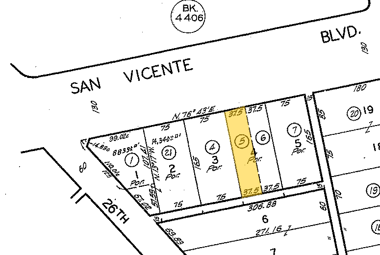 13030 San Vicente Blvd, Los Angeles, CA for sale - Plat Map - Image 1 of 1