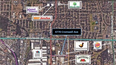 4770 Cromwell Ave, Memphis, TN for lease Aerial- Image 2 of 2