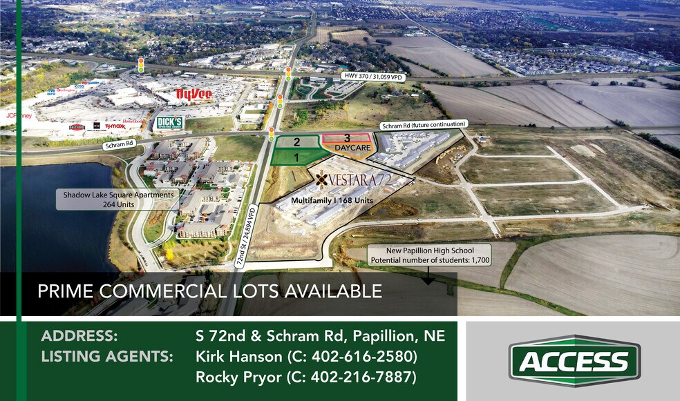 72nd St, Papillion, NE à vendre - Photo du bâtiment - Image 1 de 3