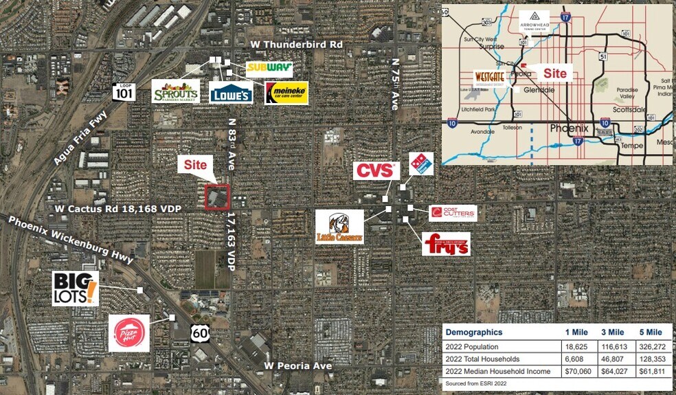 8390 W Cactus Rd, Peoria, AZ à louer - Aérien - Image 3 de 6
