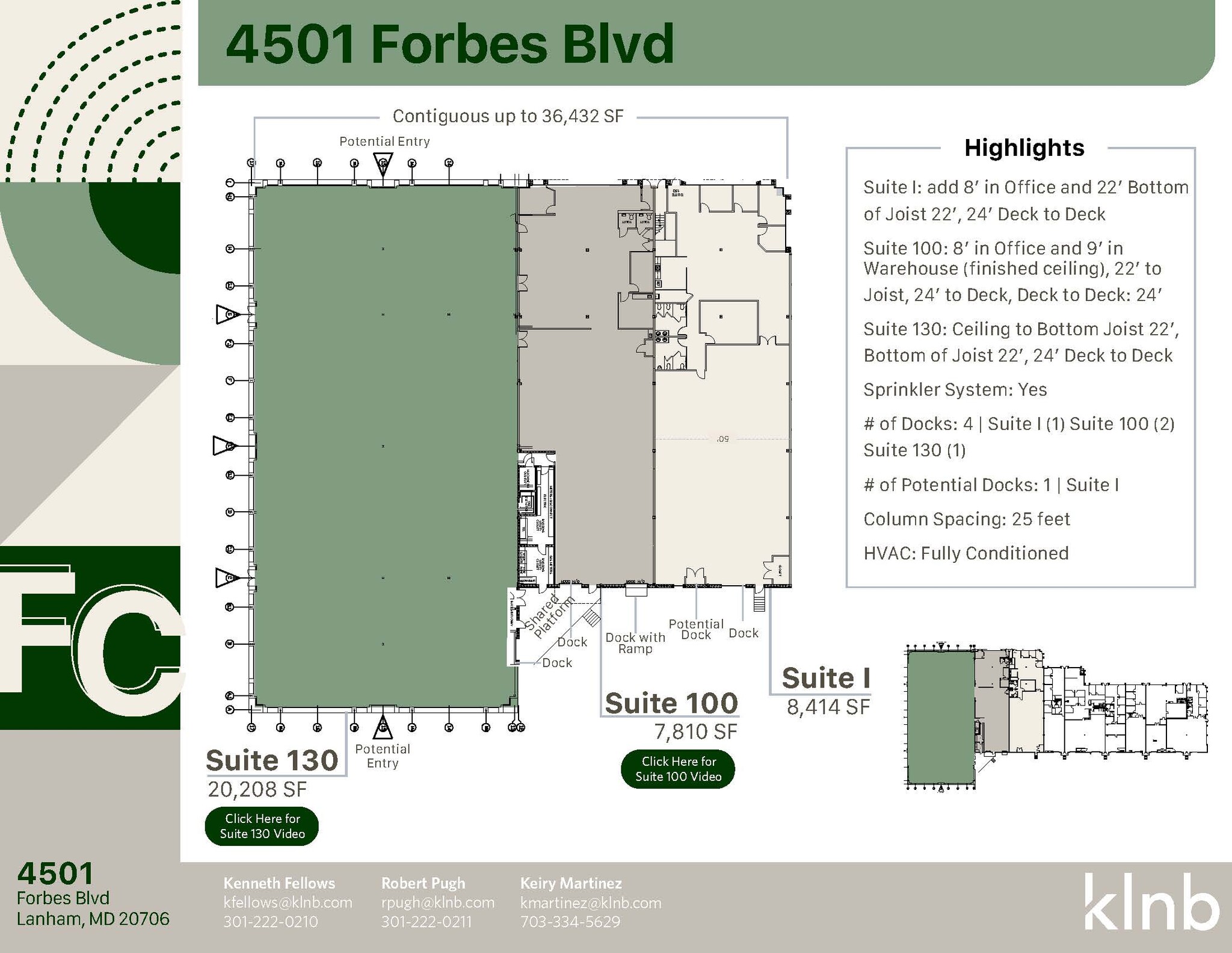 4501 Forbes Blvd, Lanham, MD à louer Plan d’étage- Image 1 de 1