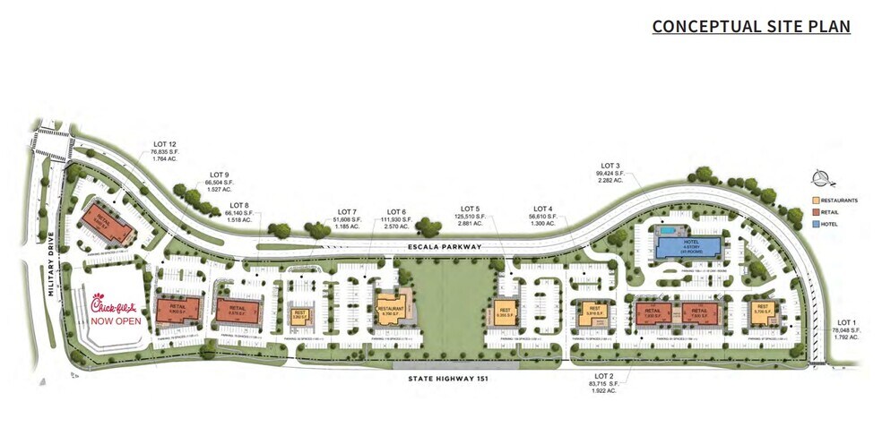State Highway 151 & Military Drive W, San Antonio, TX à vendre - Plan de site - Image 3 de 6
