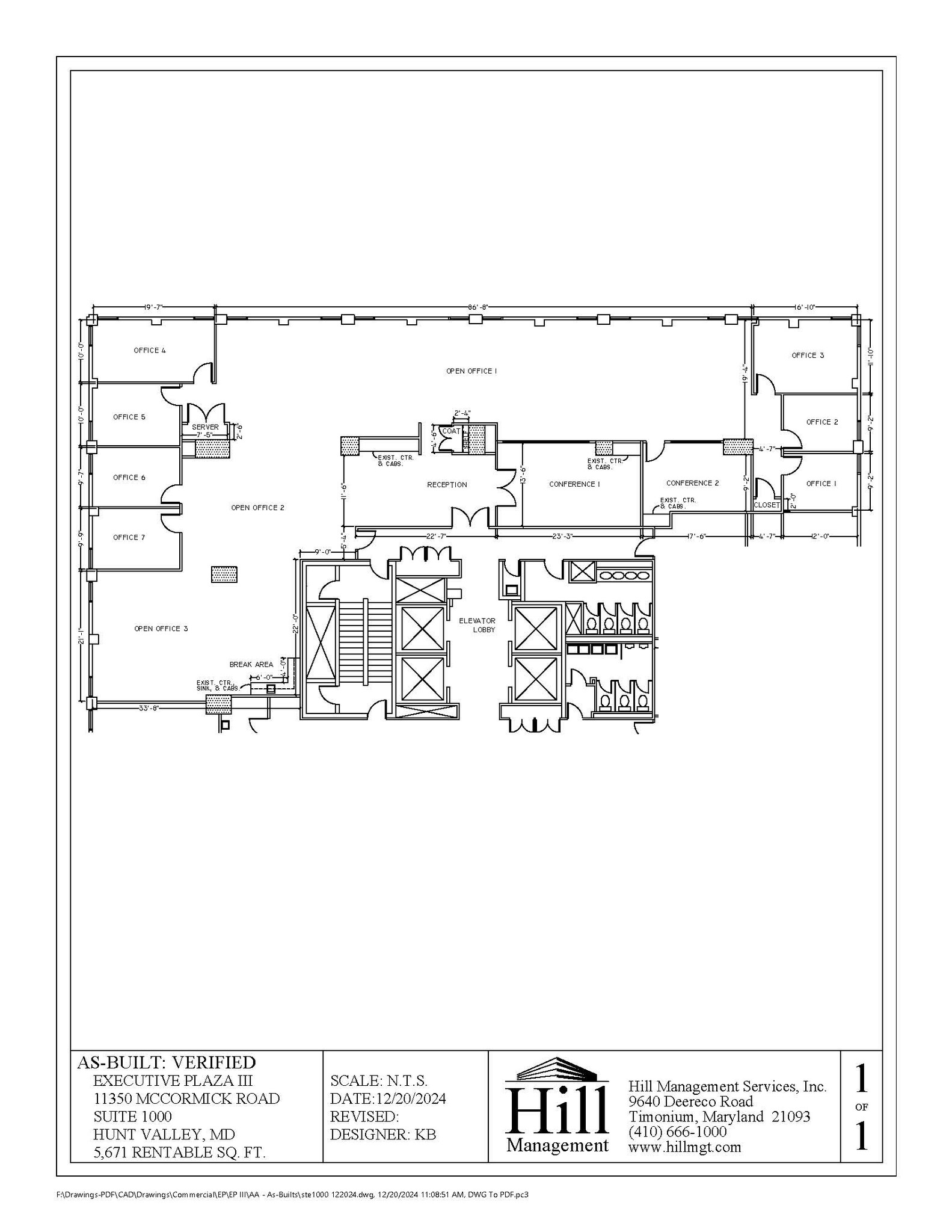 11350 McCormick Rd, Hunt Valley, MD à louer Plan d’étage- Image 1 de 1