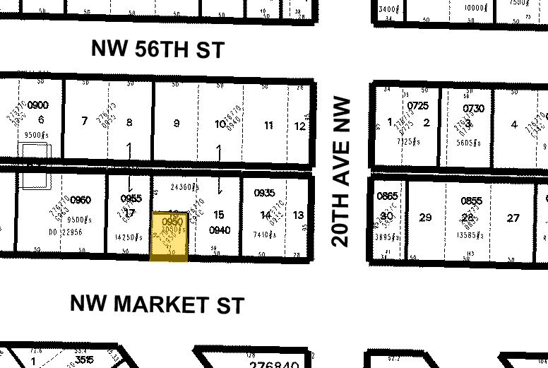 2012-2016 NW Market St, Seattle, WA à louer - Plan cadastral - Image 2 de 6