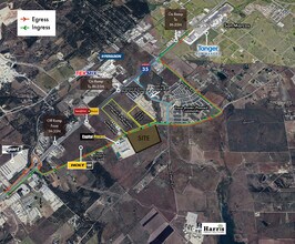 Old Bastrop Rd & IH-35, San Marcos, TX - AÉRIEN Vue de la carte