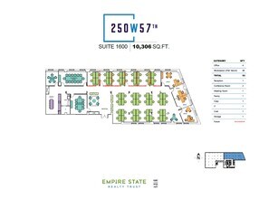 250 W 57th St, New York, NY à louer Plan d’étage- Image 1 de 3