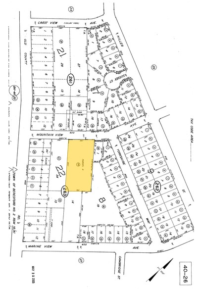 513-579 Mountain View Ave, Belmont, CA à louer - Plan cadastral - Image 3 de 20