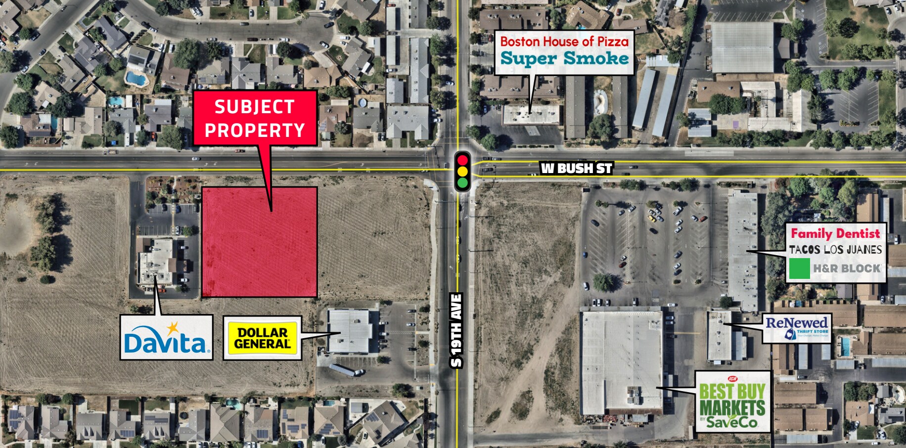 SEC Bush Street & 19th ave, Lemoore, CA à vendre Photo principale- Image 1 de 2