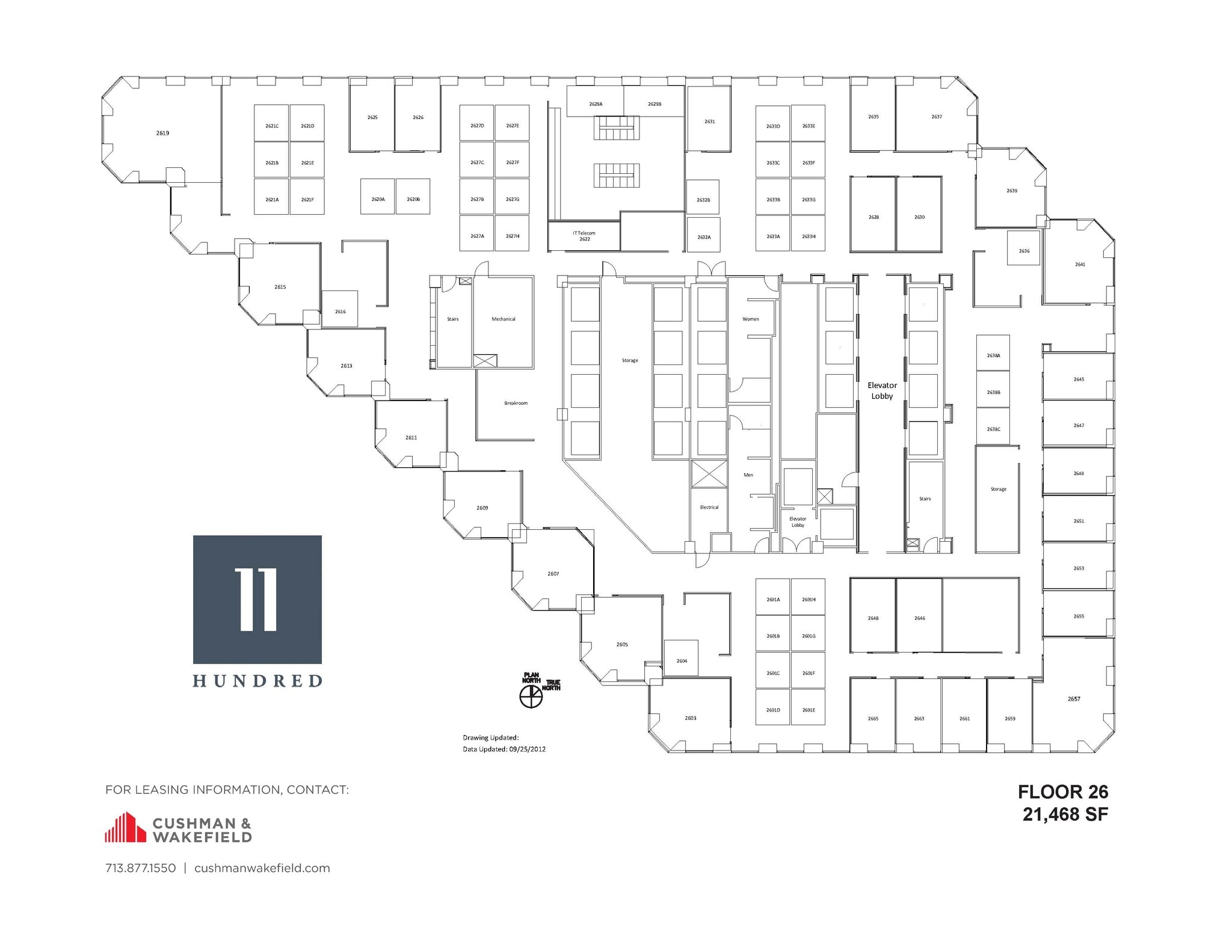 1100 Louisiana St, Houston, TX à louer Plan d’étage- Image 1 de 1