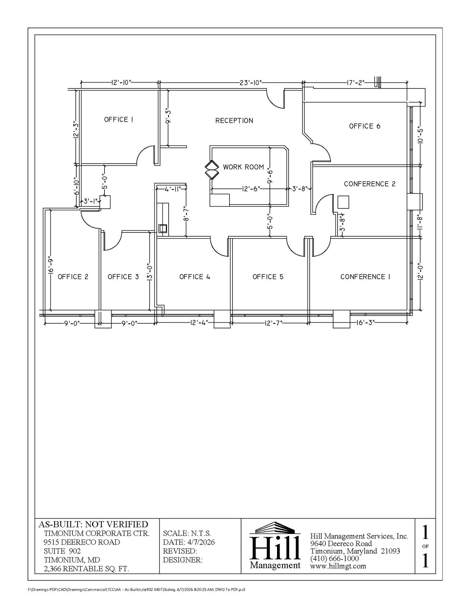 9515 Deereco Rd, Timonium, MD for lease Floor Plan- Image 1 of 1