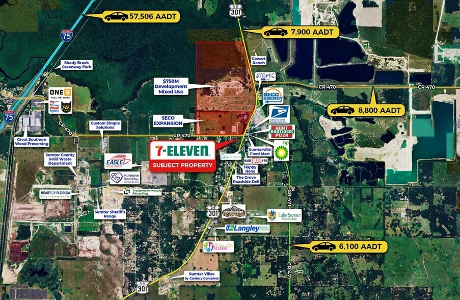 2395 County Road 470, Sumterville, FL à vendre - Aérien - Image 3 de 3