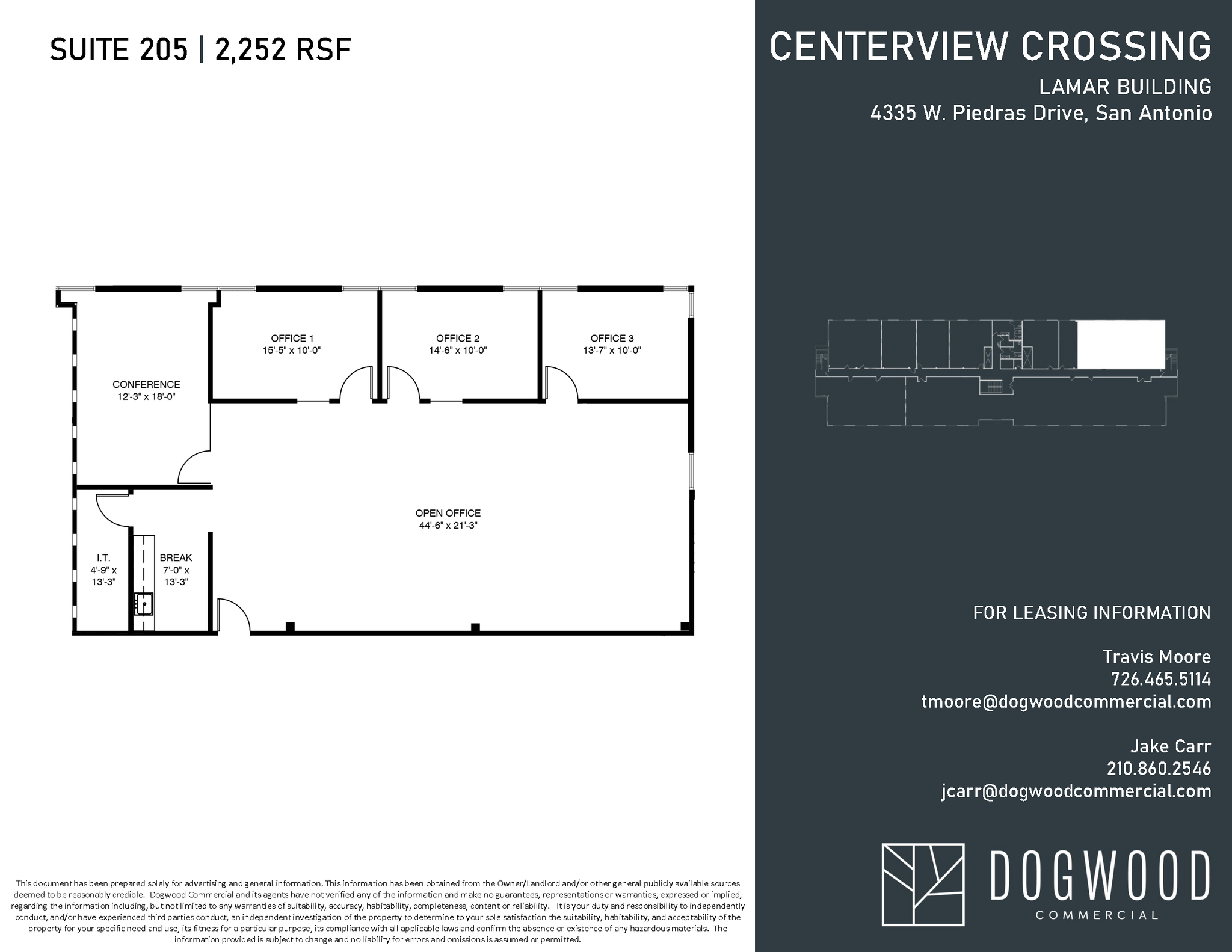 4538 Centerview Dr, San Antonio, TX à louer Plan d  tage- Image 1 de 1