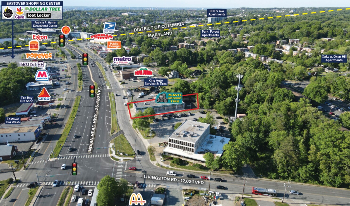 5406 Indian Head Hwy, Oxon Hill, MD for sale Aerial- Image 1 of 3