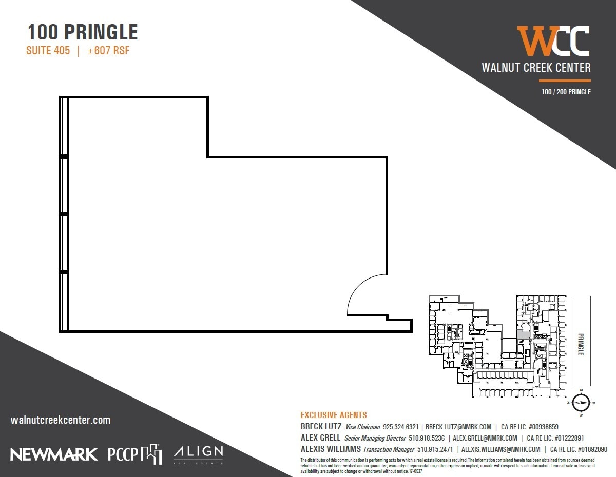 100 Pringle Ave, Walnut Creek, CA à louer Plan d’étage- Image 1 de 1