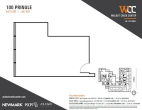 100 Pringle Ave, Walnut Creek, CA à louer Plan d’étage- Image 1 de 1