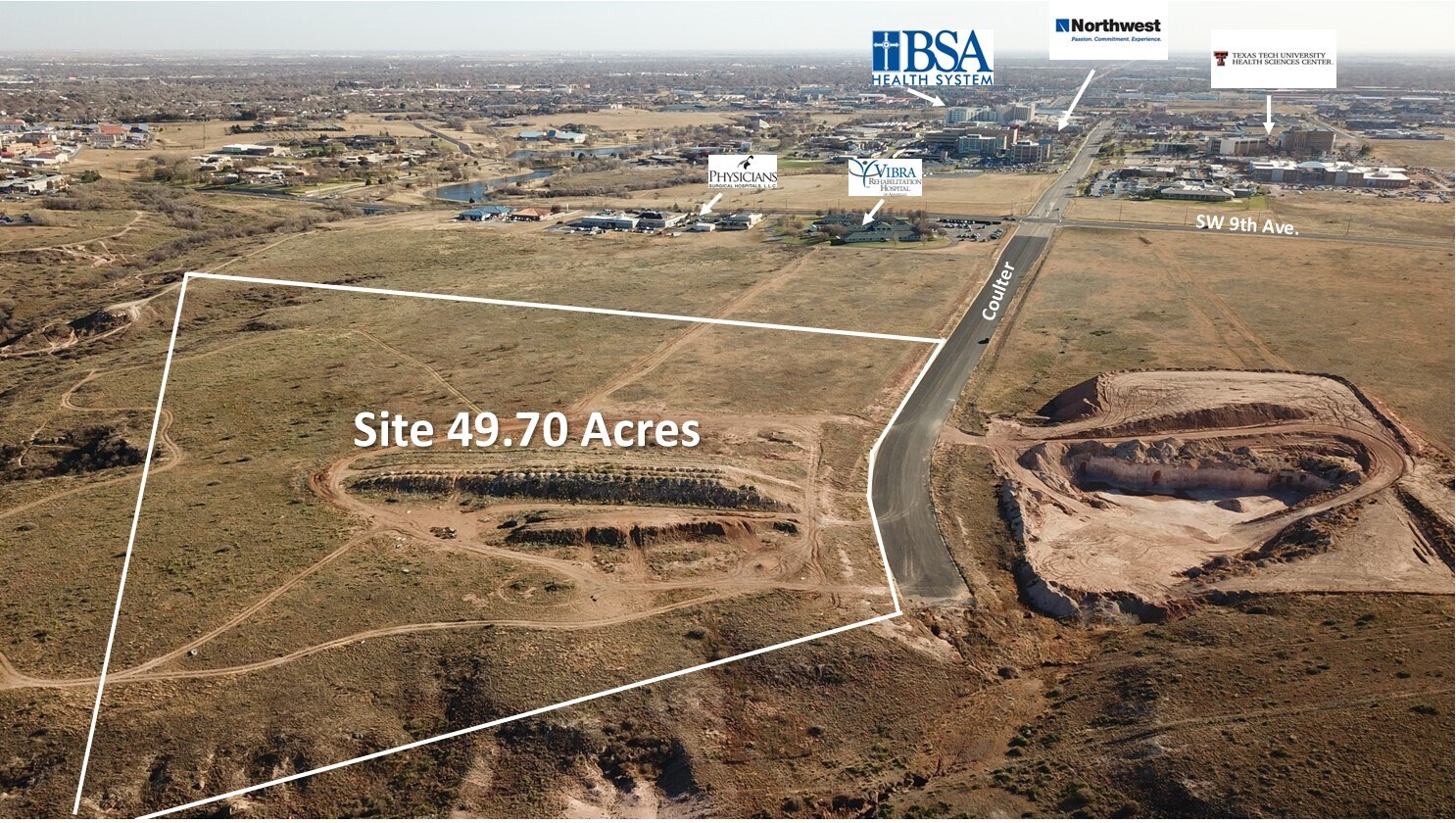 9th & Coulter, Amarillo, TX for sale Aerial- Image 1 of 2