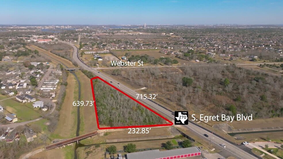 1.93 AC @ Egret Bay Boulevard & Webster Street, League City, TX à vendre - Vidéo sur l’inscription commerciale - Image 1 de 18